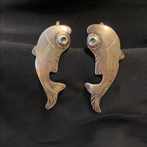 Mexican Silver screw on earrings.